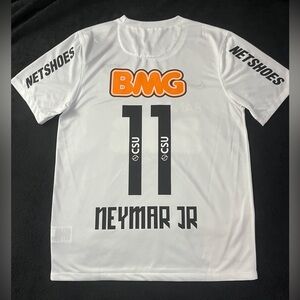 Neymar Jr #11 Santos S-XL White Soccer Jersey Home Retro 2011/2012